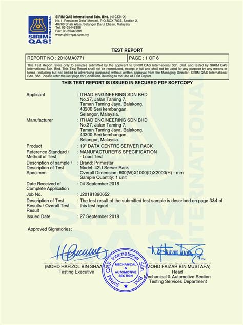 Image result for Load Testing SIRIM