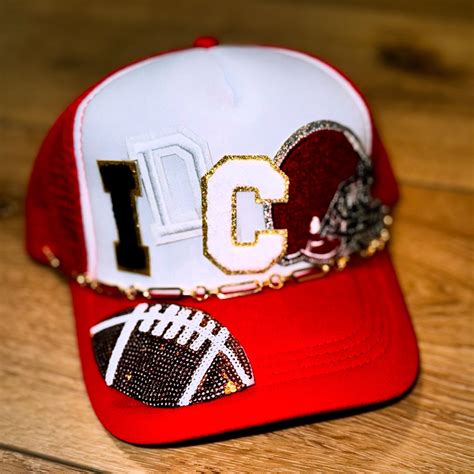 Custom Trucker Hat With Patches & Chains, Trendy Festival Hat ...
