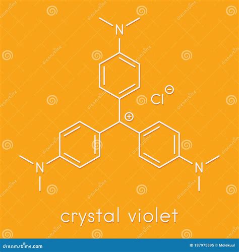 Crystal Gentian Violet Molecule. Dye Used in Gram Staining of Bacteria ...