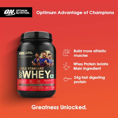 Shop Gold Standard Whey Protein - Double Rich Chocolate - Optimum Nutrition