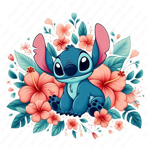 Stitch With Flowers Clipart, Cute Stitch Clipart, Stitch Png ...