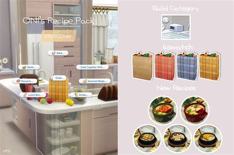 Oni's Recipe Pack_custom food mod_21.09.22 | ONI | Sims 4 mods, The ...
