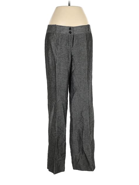 Ann Taylor LOFT Houndstooth Marled Tweed Chevron-herringbone Gray Linen ...