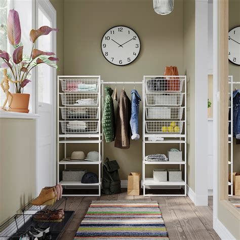 JONAXEL / GREJIG hallway furniture, set of 5, white/grey - IKEA