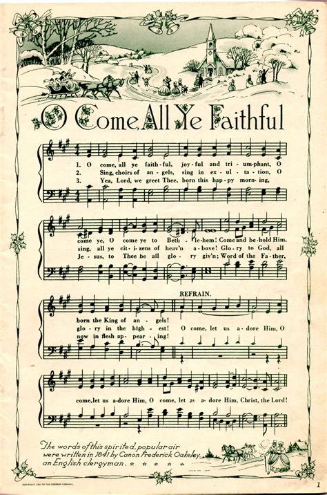 Old Christmas Sheet Music