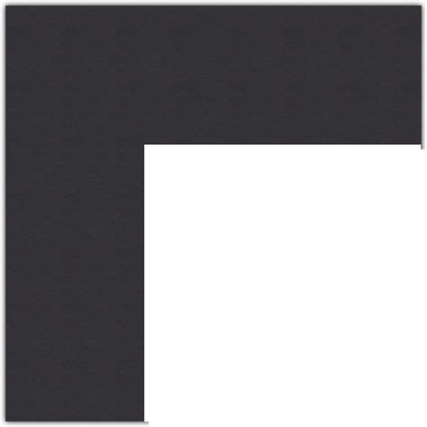 14x18 Smooth Black / Black Custom Mat for Picture Frame with 10x14 ...