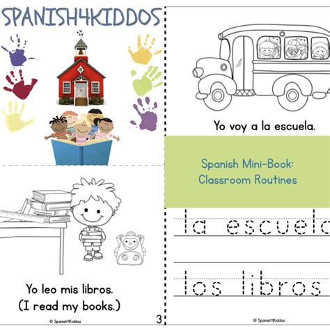 Spanish Classroom Routines Mini-Book LAST CHANCE • Spanish4Kiddos