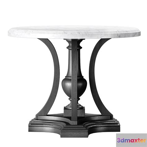 ST. JAMES MARBLE ROUND ENTRY TABLE. RH - 3DMAXTER