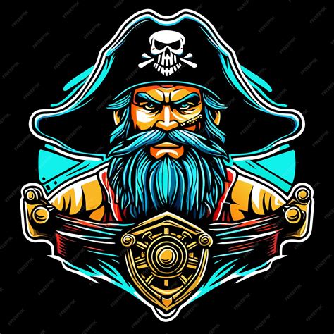 Premium Vector | Captain of the seas pirate vector graphic design