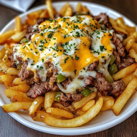Philly Steak on Crispy Cheese Fries - Cooking with Casey