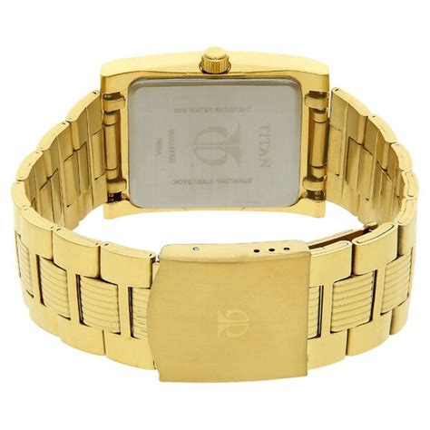 Buy Online Titan Champagne Dial Analog with Day and Date Stainless ...
