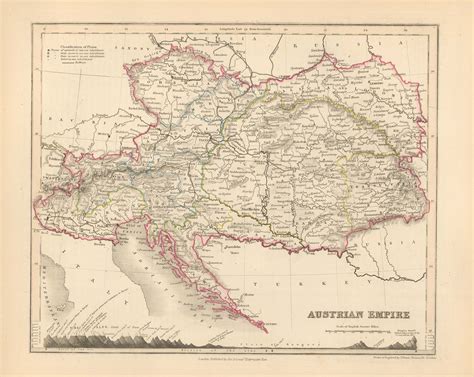 Milner's 1850 Map of the Austrian Empire - Art Source International