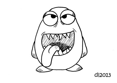 Simple Monster Drawing at GetDrawings | Free download
