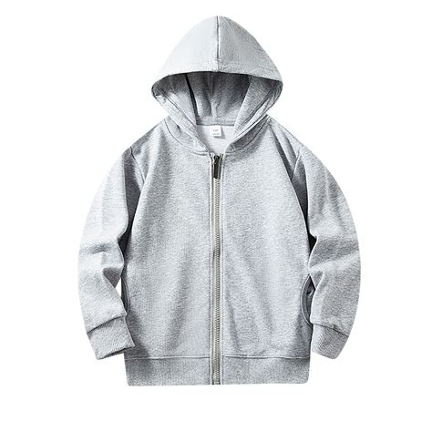 Boys Hoody Jacket Zip Hooded Sweatshirt with Pockets Outerwear Coats ...