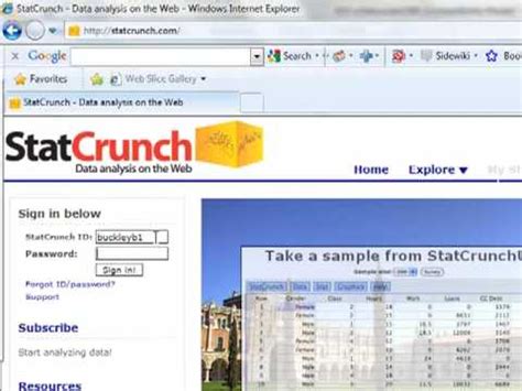 Creating a StatCrunch Account Video Lecture - Statcrunch Tutorials