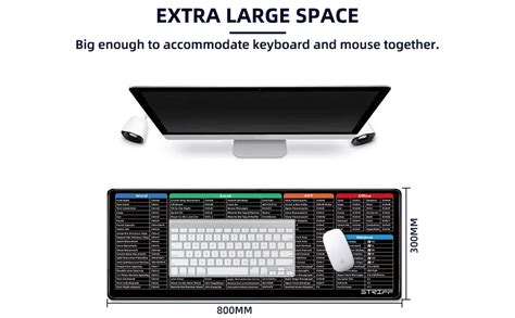 STRIFF Windows & Office Keyboard Shortcuts Desk Mat | Gaming Mouse Pad ...