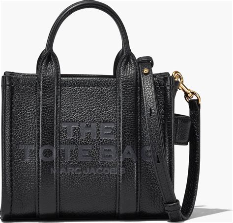 Marc Jacobs The Leather Mini Tote Bag - Black • Pris