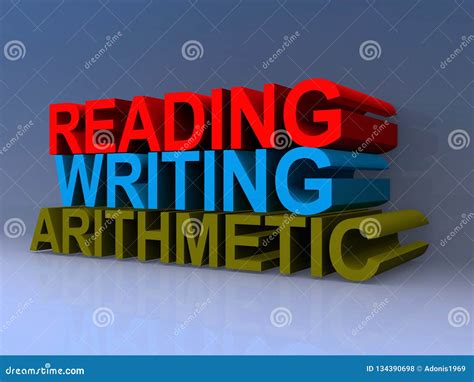 Reading, Writing, Arithmetic Illustration Royalty-Free Stock Image ...