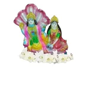 Buy GIFT LIYA KYA Marble Dust Lord Vishnu Laxmi Murti Statue Vishnu ...
