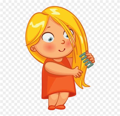 Clip Art Kid Brush Hair Clock Time Art Kids - Brush Hair Clipart - Free ...