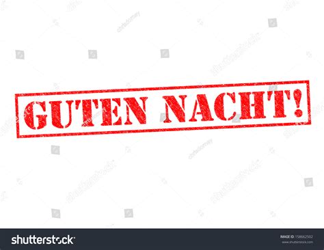 Guten Nacht Good Night German Language Stock Illustration 158662502 ...