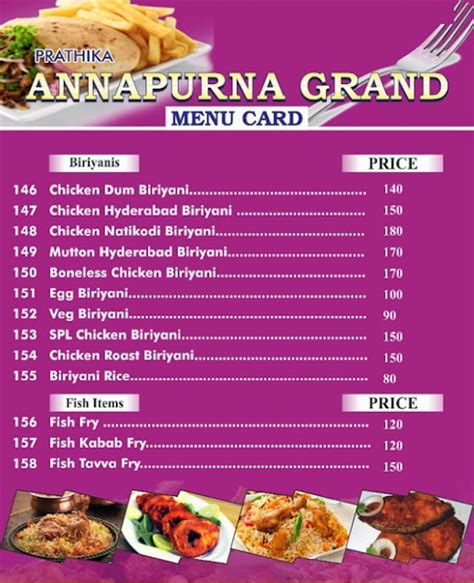 Menu of Prathika Annapurna Grand, KR Puram, Bangalore - magicpin
