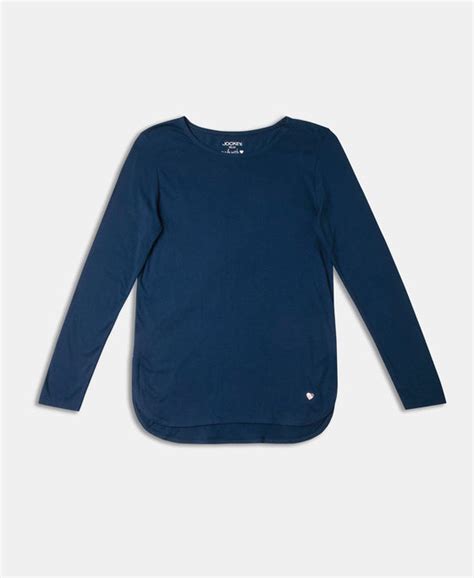 Buy Micro Modal Cotton Relaxed Fit Solid Round Neck Full Sleeve T-Shirt ...