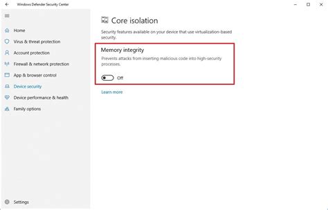 Image result for How to Enable Memory Integrity