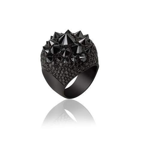 Black Diamond Cluster Ring // Black Gold (10) - Jason of Beverly Hills ...