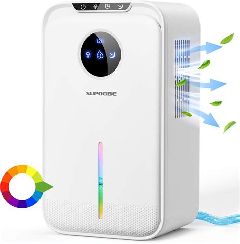 1L/Day Dehumidifiers for Home, BANRIN Portable Air Dehumidifiers 2.2L ...