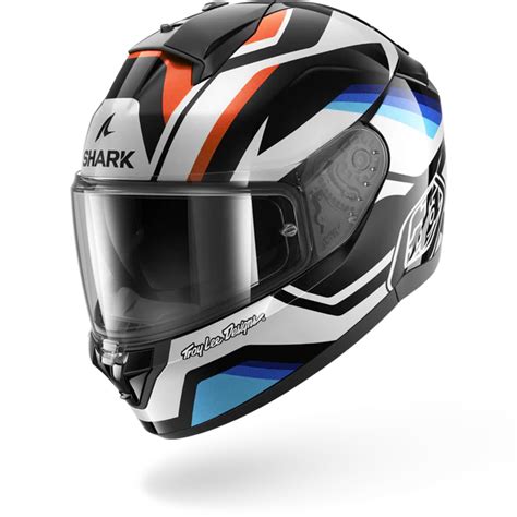 SHARK Ridill 2 Gloss Apex Black White Blue Helmet – Roaring Toyz 33