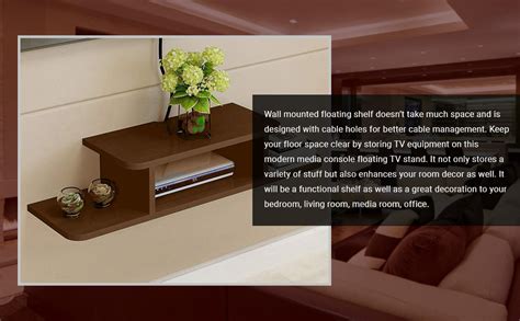 Dime Store Engineered Wood Wall Mount Setup Box Stand for Home Wall ...