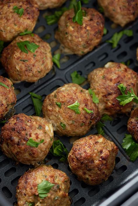 Air Fryer Turkey Meatballs - My Forking Life