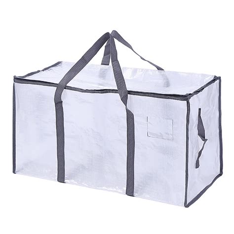 LSLJS Translucent Storge Bag, 24Gal/90L Large Capacity Plastic Storage ...