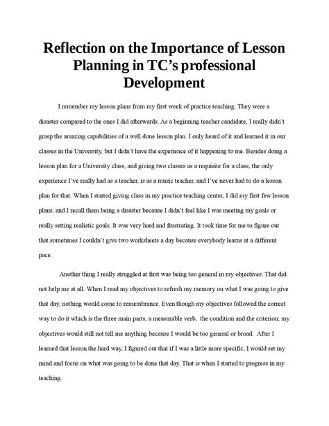 Importance Of Lesson Plan - Lesson Plans Learning