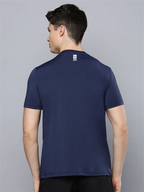 Sporto Men's Insta cool Navy Printed T-Shirt Online
