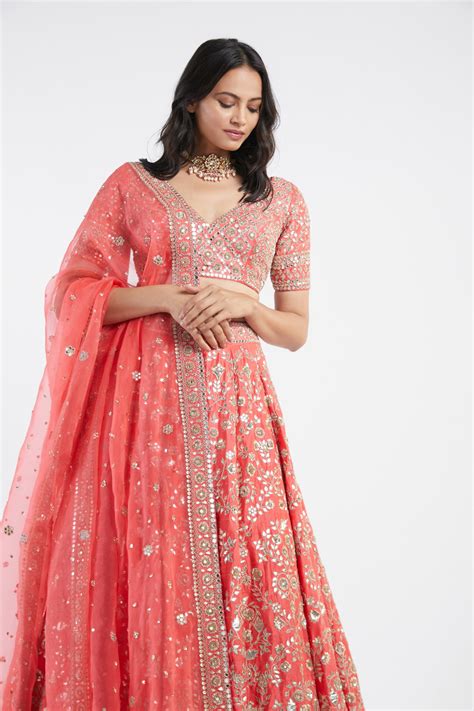 Red Embellished Lehenga Set – abhinavmishra