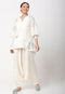Buy - Kaveri off white lattice shimmer jharoka top with pants | Elan Store
