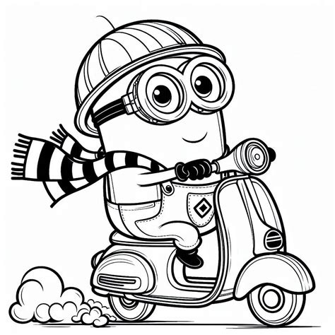 Minion Colouring Template