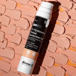 1% Hyaluronic Tinted Sunscreen Gel SPF 60 50g | The Derma Co