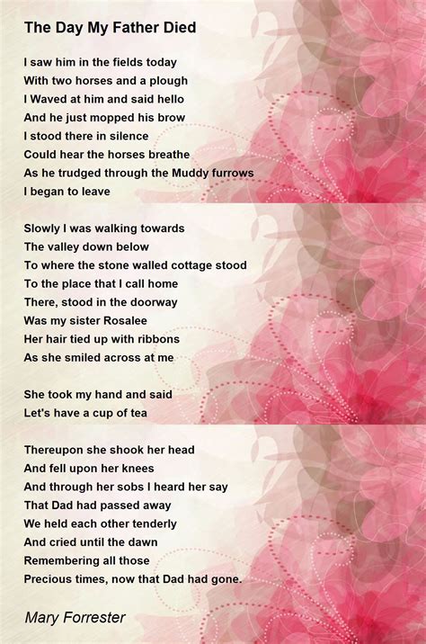 Deceased Father Poems Poem: [Suppose My Father Awoke … ] The New