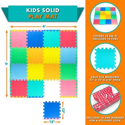 Snapklik.com : ProSource Foam Puzzle Floor Play Mat For Kids And Babies