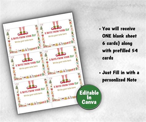 Editable Elf Notes, Printable Christmas Activities, Note from Your Elf ...