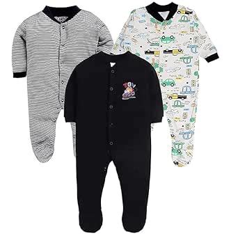 Buy MEGNAM Baby Romper 100% Cotton Rompers for New Born Baby|Sleepsuits ...