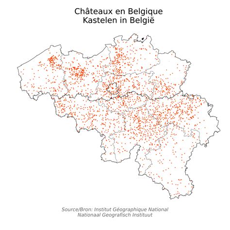 Map Of Belgium Castles