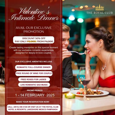 A Romantic Valentines Day Dinner, The Royal Club Hotel & Resorts ...