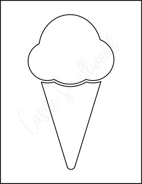 Printable Ice Cream Template