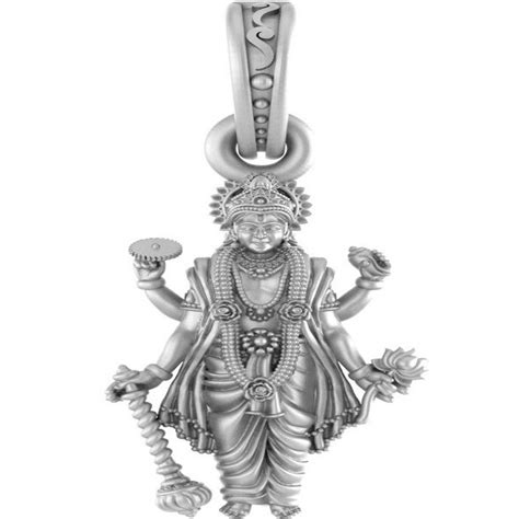 Sacred Symbol: Lord Vishnu Pendant92.5% Pure God Vishnu Pendant (Big S ...