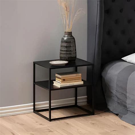 Actona Newton Bedside - Black Metal | Buy Online | CFS UK - 1268800