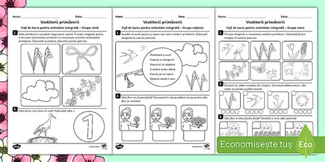 Vestitorii primăverii - Fișă de lucru integrată | Twinkl